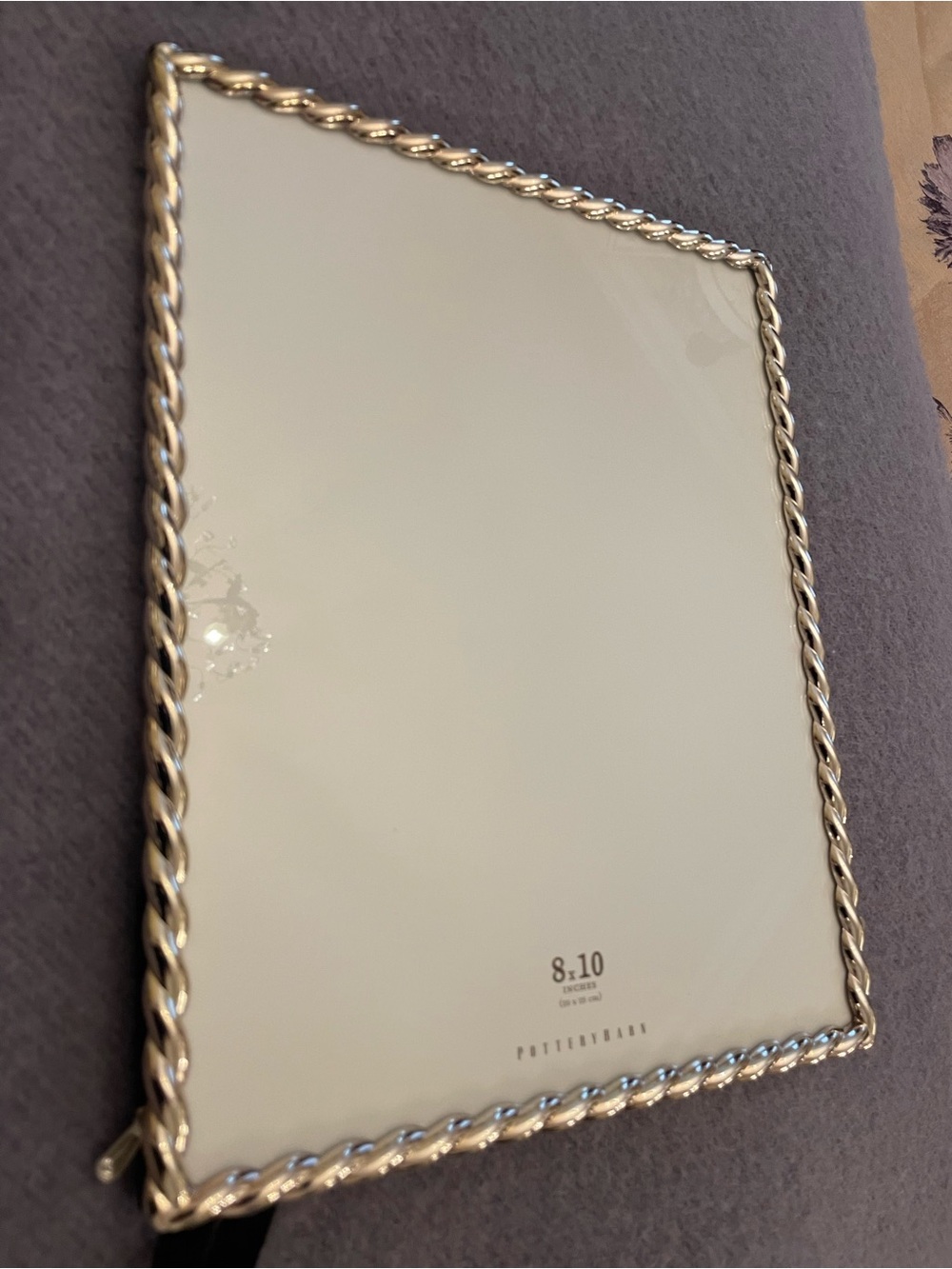 Pottery Barn Silver Twisted Rope Picture Frame